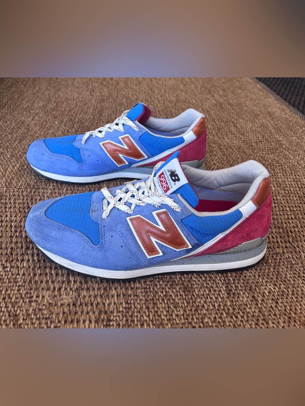 RARE New Balance M996BB USA 996 National Parks Suede Classic (Blue Red) Size 12